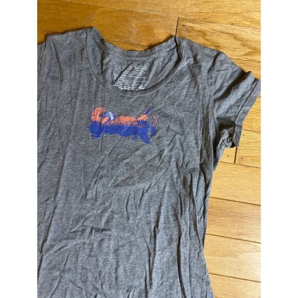 Patagonia women's fitted short sleeve scoop neck cotton graphic t-shirt size lar - Picture 2 of 7